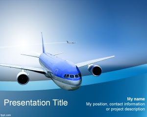 Plantilla de PowerPoint aerolínea