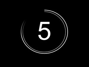 Black Dynamic Opening Countdown PPT Template