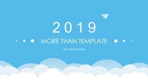 Simple and fresh blue universal PPT template