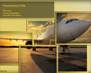 Plantilla de PowerPoint aviones