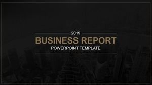 High-end atmospheric cool black business PPT template