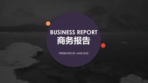 紫色のビジネスレポート作業レポートPPTテンプレート
