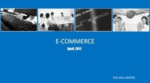 Niebieski klasyczny szablon PPT e-commerce WWW
