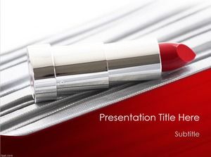 Lipstick image PowerPoint Template