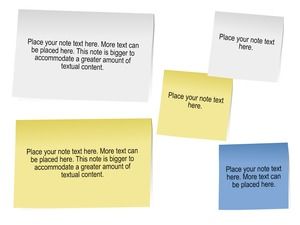 Color note message strip PPT material