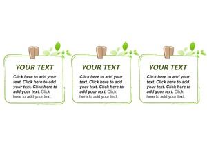 Green and elegant simple rural style PPT text box