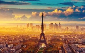 Imagem de fundo de torre Eiffel HD PPT