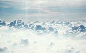 The magnificent sea of clouds PPT background picture