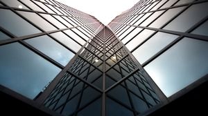 검은 고층 관점 비즈니스 빌딩 건물 PPT 배경 그림