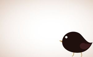 Imagem de fundo marrom bonito dos desenhos animados pássaro PPT