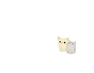 Yellow gray cute cat kitten PPT background picture