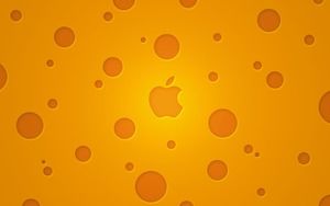 Pomarańczowe logo firmy Apple PPT Zdjęcie tła