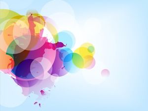 Colorful watercolor art effect ppt background picture
