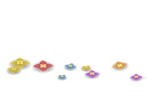 Colorful minimalistic cute flower PPT background picture