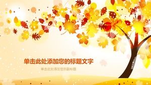 Yellow Autumn Fall Leaves PPT Background Picture