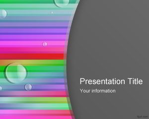 彩色线条的PowerPoint模板