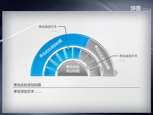 Semicircle pie chart PPT chart