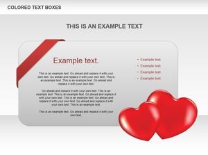 美しいカラフルなテキストブロック図表フォームPPTテンプレート
