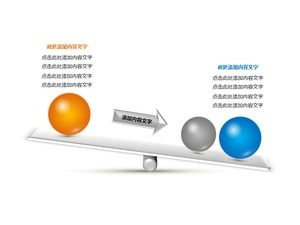 Exquisite seesaw contrast relationship chart form PPT material