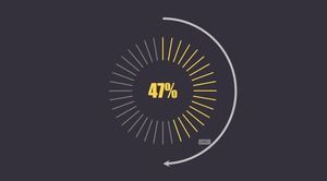 Personality creative percentage exquisite chart PPT template