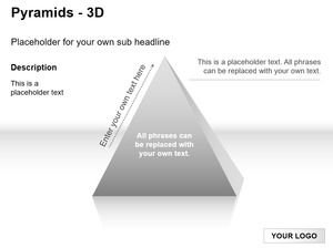 Diagrama 3D Pyramid PPT