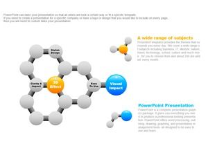 Diagrama PPT cu structură moleculară medicală