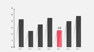 Data bar chart grafik perbandingan PPT