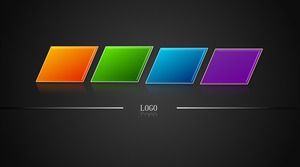 Schwarzes Geschäft 3D PPT-Diagramm-Vorlagen-Arbeiten