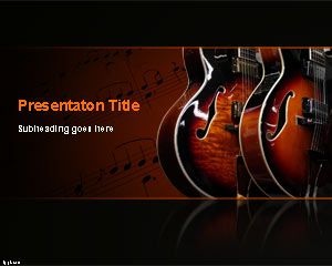 Template Blues Musik PowerPoint