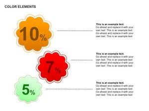 Niedliches buntes grafisches PPT-Diagramm