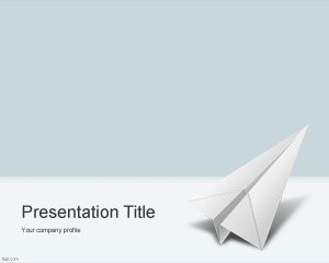 PowerPoint modelo avião de papel
