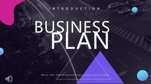 Șablonul PPT plan de afaceri eolian colorat