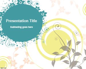 Plantilla de PowerPoint simple con las flores Plantilla de PowerPoint simple con las flores