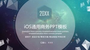 Dreieckige dreidimensionale grafische Hauptbild transluzente iOS-Stil Business General Ppt-Vorlage