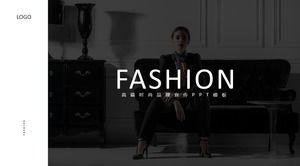 High-end fashion magazine style branding presentation ppt template