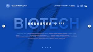 シンプルな大気科学技術スタイルの医療pptテンプレート