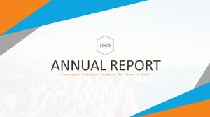 Красочный геометрический стиль простой моды бизнес работа шаблон отчета ppt