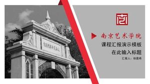 Modèle ppt de défense générale pour la soutenance de thèse de l'Université des Arts de Nanjing