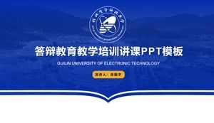 Modello ppt di corsi di formazione per la didattica della difesa della Tesi dell'Università di Tecnologia Elettronica Guilin