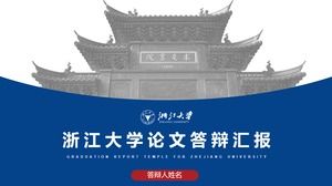 Zhejiang Üniversitesi tez savunma raporu genel ppt şablonu