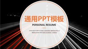 Flat orange gray atmosphere simple business report universal ppt template