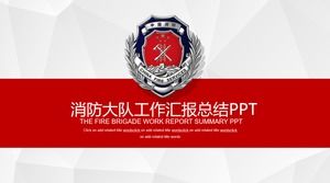 火の知識を伝える火事報告書概要PPTテンプレート