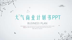 Шаблон PPT плана финансирования бизнеса с простой пунктирной линией фон