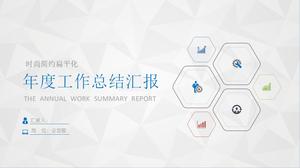 簡潔な細い線スタイルの年間作業概要