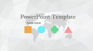 Einfacher grauer polygonaler Hintergrund elegantes PowerPoint