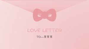 Simple cute cartoon style valentine's day confession greeting card ppt template