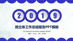 Micro stereo work summary new year plan ppt template