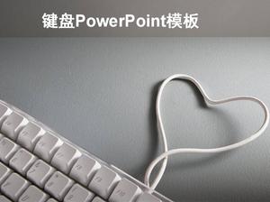 Download modello PowerPoint Tastiera sfondo grigio