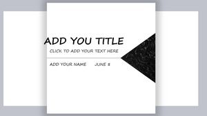 Suspended layer art fan minimalist atmosphere black and white department business report company meeting ppt template