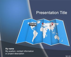 世界地图的PowerPoint模板